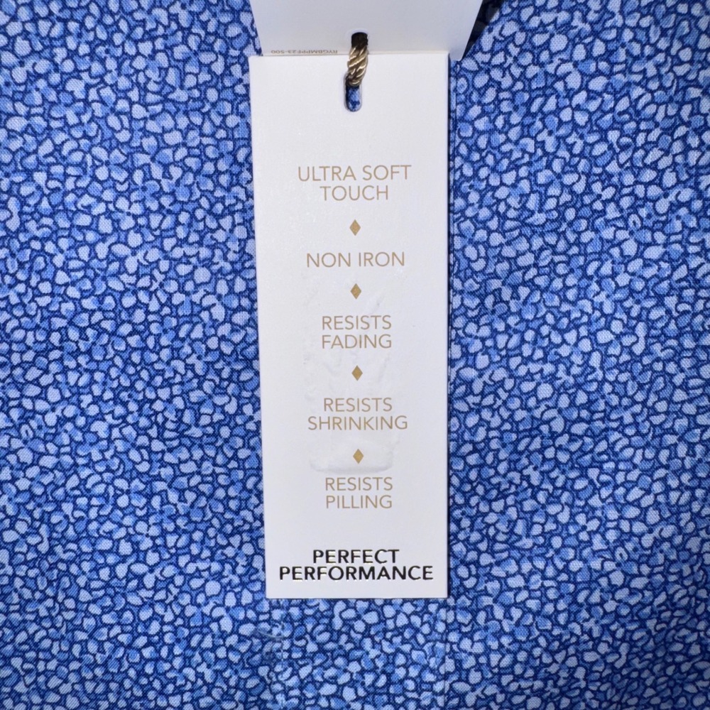 Roundtree & Yorke Gold Label Shirt Mens Stretch Non-Iron Blue 3XB NEW - Picture 4 of 8
